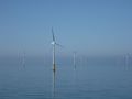 Największa farma wiatrowa, kotwiczona w dnie, usytuowana na Morzu Irlandzkim pochłonęła 1,58 mld USD (Puls Biznesu z dn. 10.02.2012). Fot. Andy Dingley, źródło: http://commons.wikimedia.org/wiki/File:Barrow_Offshore_wind_turbines.jpg?uselang=pl
