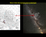 Grafika 2. Obszar nieba obserwowany przez sondę Kepler.